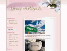 Tablet Screenshot of livingonpurposelynn.com